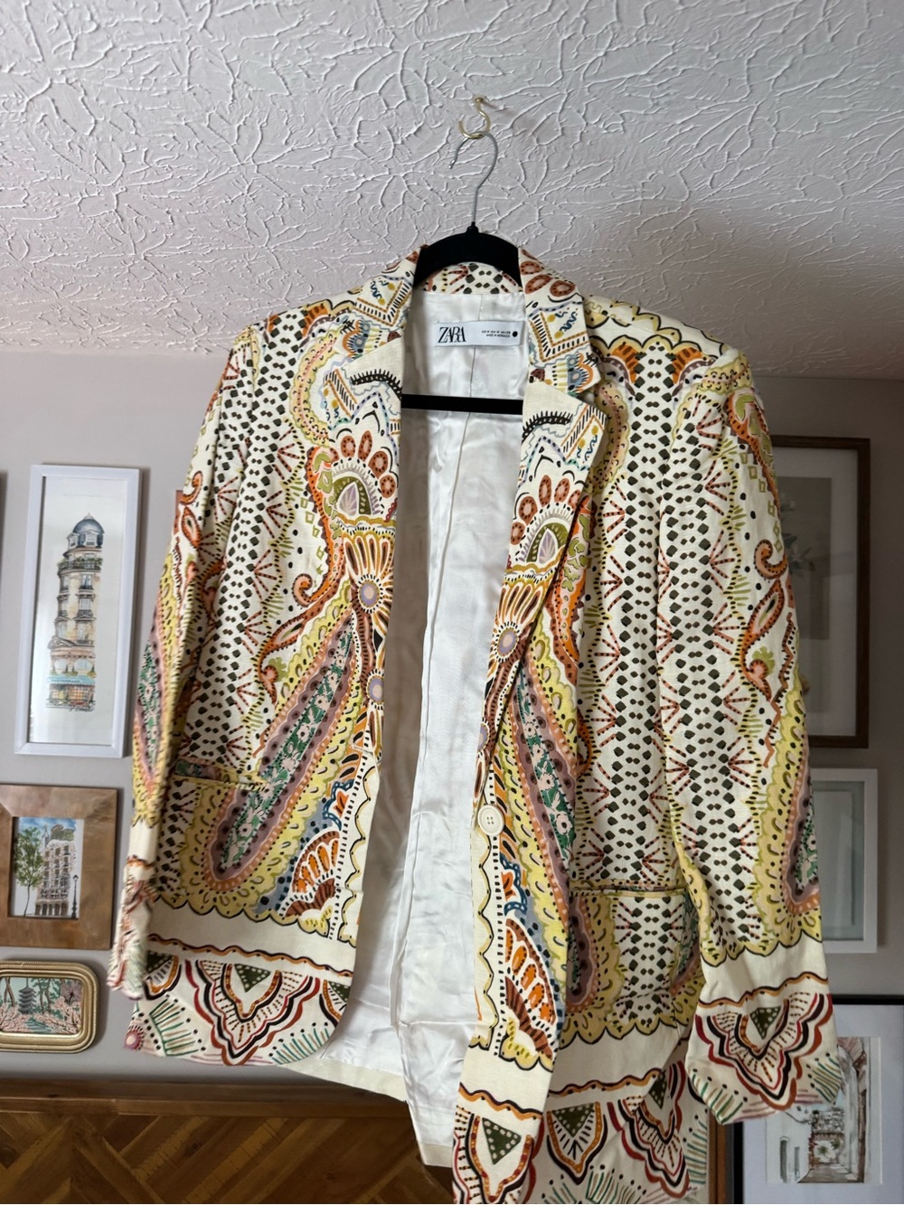 Zara Spain - Paisley Boxy Blazer